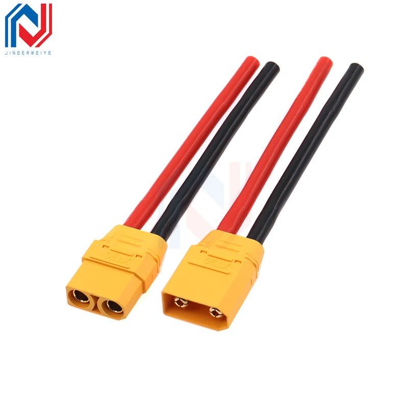 Xt90 Male and Female Connector Aircraft Model Lithium Battery Connector Xt90s Electrical Adjustment Gold-Plated Cable Plug