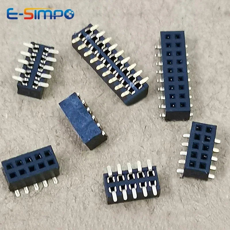 10pcs 1.0mm 2x3P/4P/5P/6p/7p/9p/10p/20p-50P Double Row PH2mm Rohs Gold High Temp W/O Post Vertical SMT Female Header Connector
