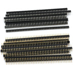 Javino 5/20/50Pcs 1x40 Pin Connector Header Strip Male Female Header Single Row 40 Pin 2.54mm Pin Connector Strip Round Needle