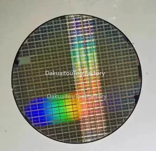 12 Inch CPU Wafer Silicon Science Technology Pendulum Piece Birthday Gift Photoetching Circuit Chip Semiconductor Silicon Wafer