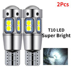 2Pcs Super Brigh T10 W5W 168 192 Led Tail Light White 3030 10SMD 12V Car Led Auto Lamp CANBUS NO Error Car Marker Parking Bulb