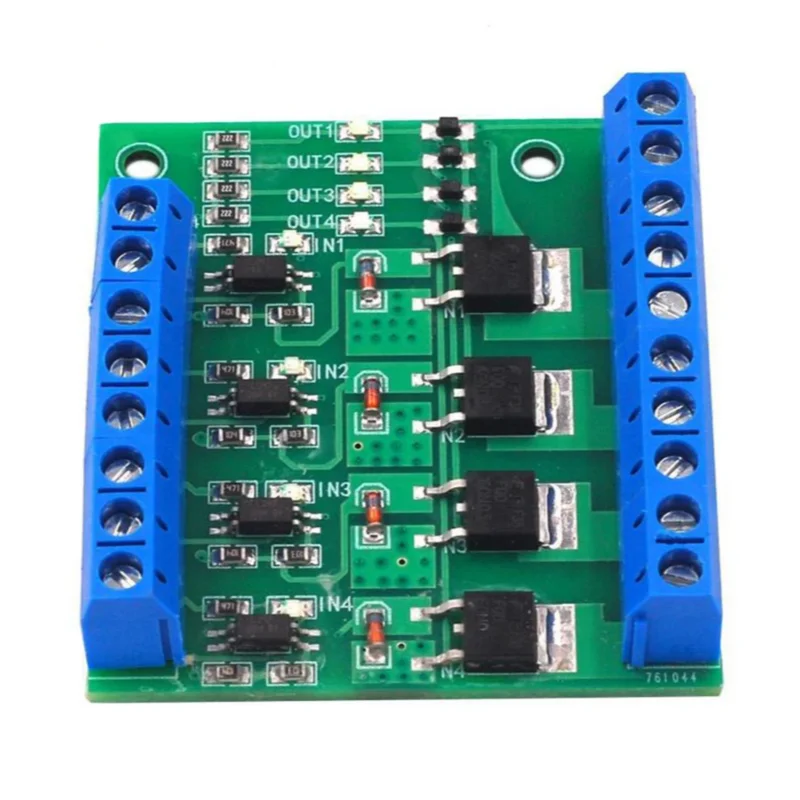 1PCS Four Channel MOSFET/FET Module Amplifier Circuit Board/Driver Module, 4-Channel Optocoupler Isolated DC 10A