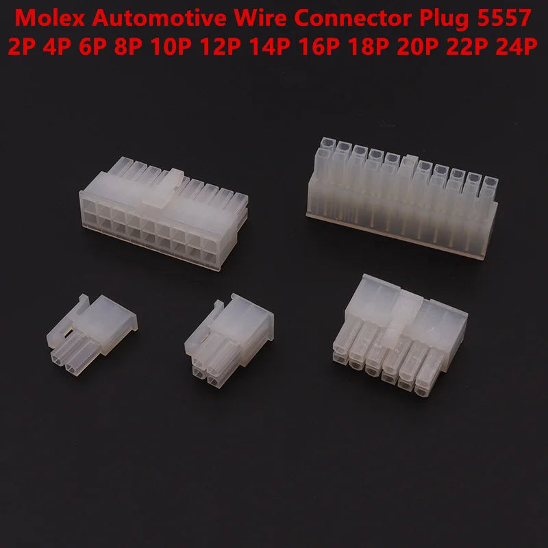 Molex Automotive Wire Connector Plug 5557 Sets Kits 2P 4P 6P 8P 10P 12P 14P 16P 18P 20P 22P 24P 4.2mm Female Electrical Socket