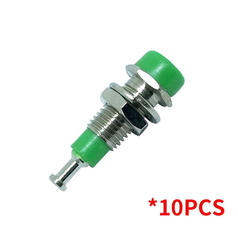 10/50/100PCS 2mm Banana Female Socket with Insulated Copper Terminal – Ideal for Panel Testing and Speaker Connections