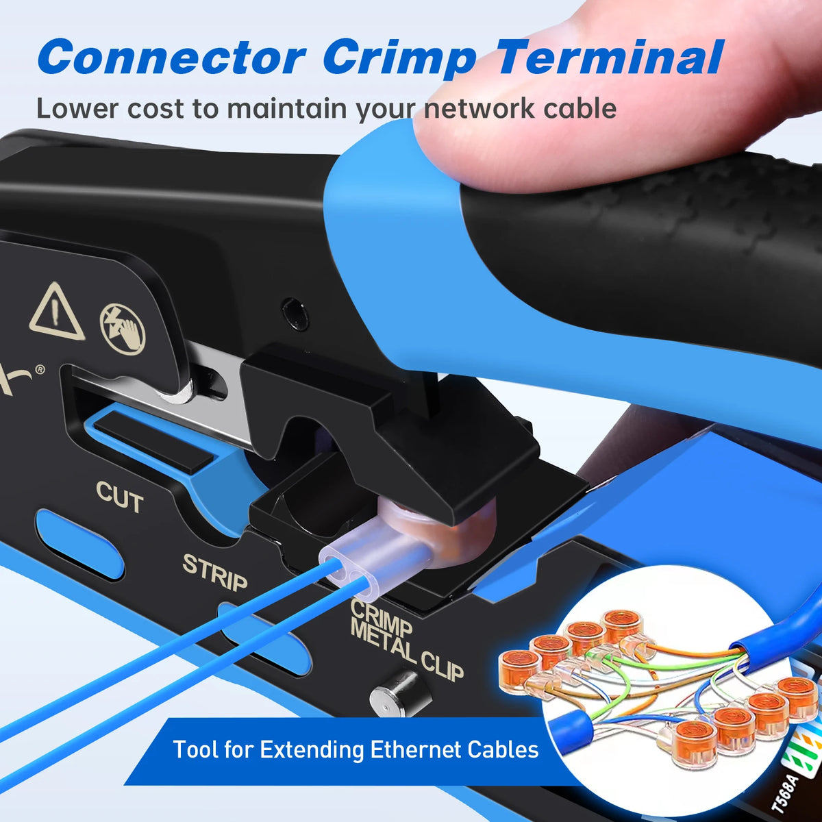 Natalink RJ45 Crimp Tool Kit Ethernet Network UTP/STP cable Pliers RJ45 RJ11/12 Connector Cat7/6a/6/5e/5 Crimper Cutter Stripper