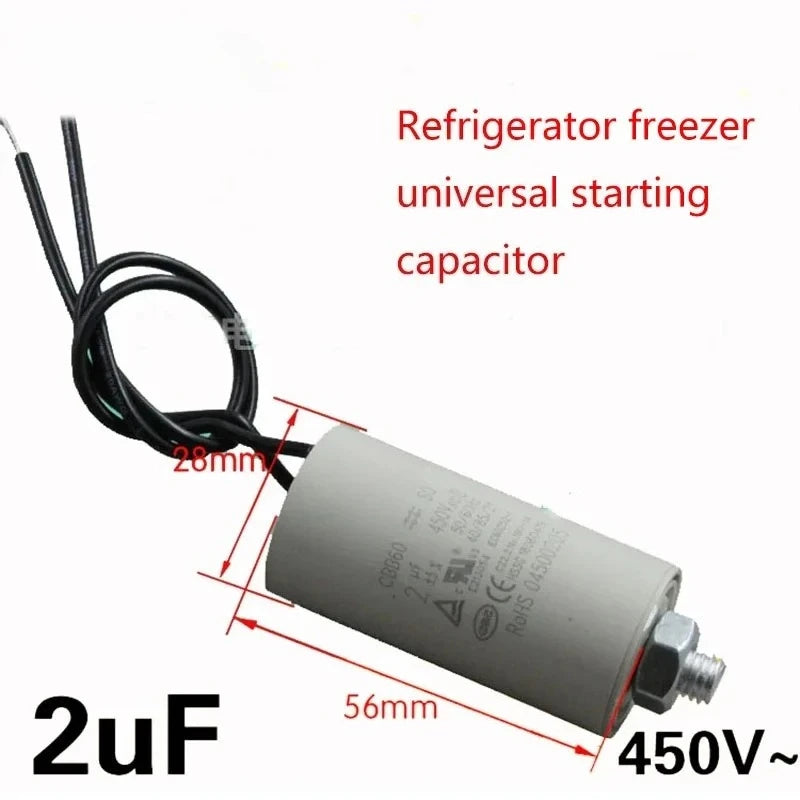 WZ-Refrigerator freezer compressor startup capacitor CBB60 2uF startup capacitor
