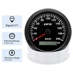 60/120/200KMH 85MM GPS Speedometer Gauge 7 Color Light with GPS Antenna Waterproof Motorcycle Boat Car Truck Speed Gauge Meter