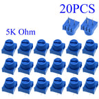 5-100pcs 3386P-1-103 1k 2k 5k 10k 20k  0.5W, 1/2W PC Pins Through Hole Trimmer Potentiometer Cermet 1 Turn Top Adjustment