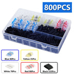 50-1200Pcs Solder Seal Wire Connectors Kit with 300W Heat Gun Waterproof Heat Shrink Butt Terminals Electrical Splice Set