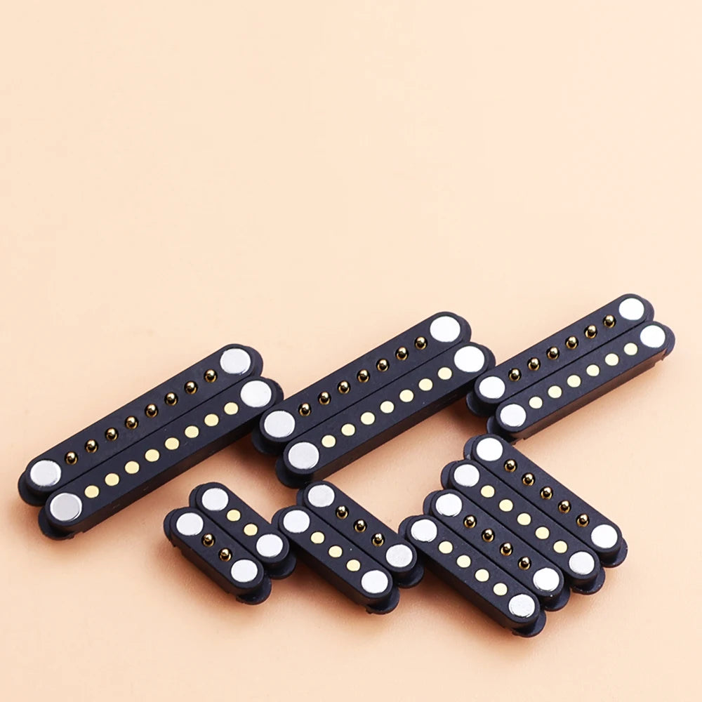 1Set 2.5/2.54 MM Pitch Spring Loaded Male Female 2P 3 4 5 6 7 8  Pole Through Holes PCB BTB Connector 2A DC Magnetic Pogo Pin
