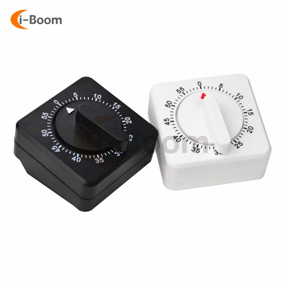 60 Minutes Kitchen Timer Count Square Cooking Up Alarm Sleep Temporizador Clock Mechanical Stopwatch Alarm Down Office Meeting