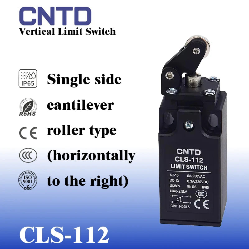 CNTD CLS‑1 Industrial Limit Switch CLS‑111 CLS‑112 CLS‑127 IP65 1NO+1NC 250VAC Waterproof Travel Switch for Automation Machinery