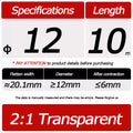 10 Meter/Lot Heat Shrink Tube 2:1 Clear Transparent Tubing Shrinkable Wrap 1mm - 60mm Cable Sleeve Wire