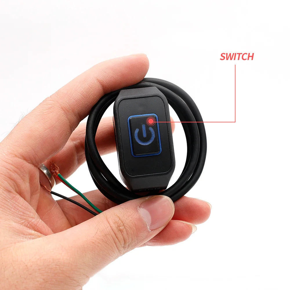 1/2pcs Motorcycle Handlebar Switch ON OFF Headlight Horn Control Modification Switch 22mm Waterproof Button Accessories12V