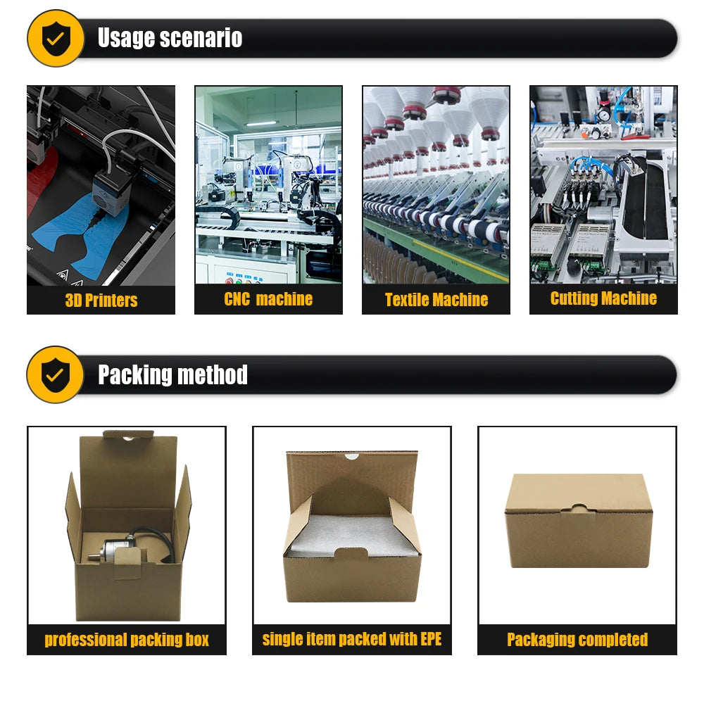 Photoelectric Incremental Rotary Encoder ZSP3806 2‑Phases Shaft 6mm Industrial Automation Equipment Encoder
