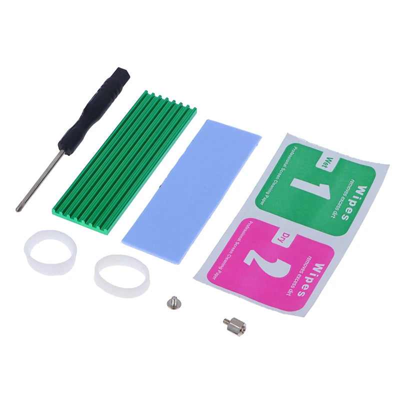 1set M.2 SSD Heat Sink NVME NGFF M.2 2280 Solid State Hard Disk Aluminum Heatsink Cooler Radiator Thermal Cooling Pad For PC