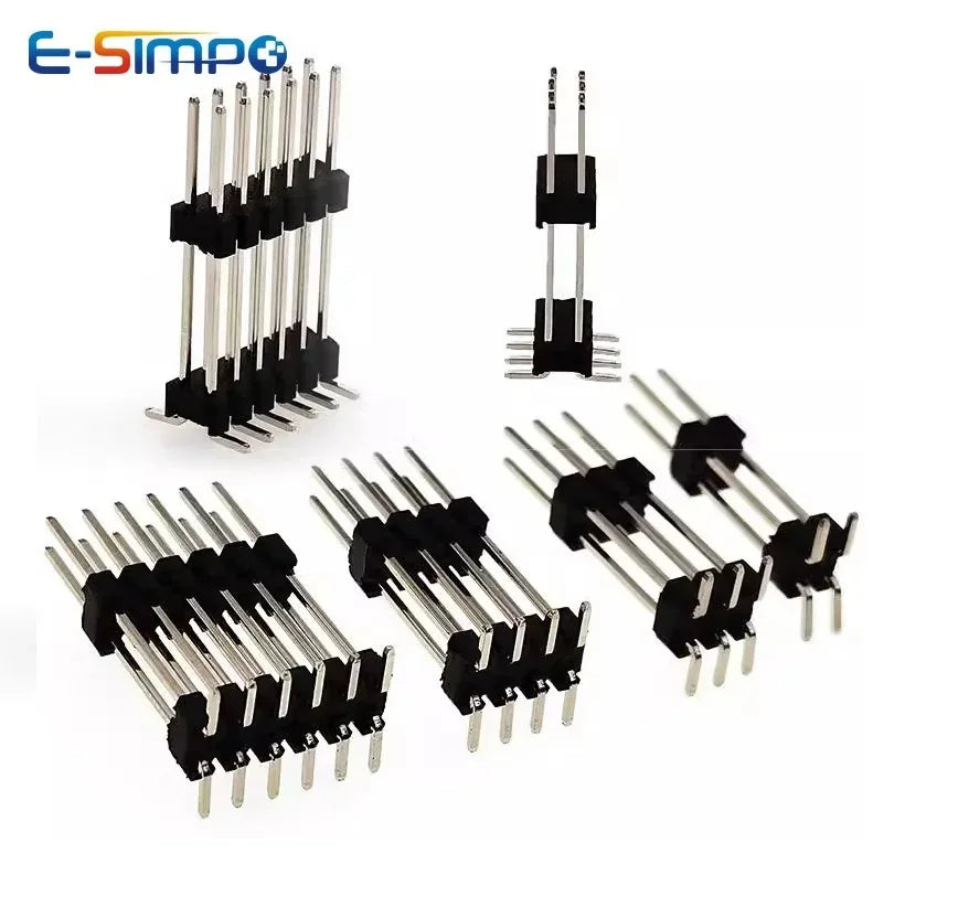 2.54mm SMT Double Row Board Spacer L30mm 2x15/25/40P Surface Mount Breakable Dual Plastic Gold PCB Male Pin Header Connector