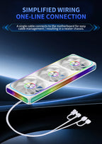 V360/120 ARGB Computer Case Cooling Fan, Infinity Mirror Series/CD pattern/Hydraulic bearings Integrated cooling fan