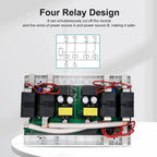 TOMZN Dual Power Automatic Transfer Switch Relay Over Under Voltage Current Protection with LED Display and Overload Cut Off