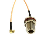 MCX Right Angle 90-Degree Switch N Type Female Bulkhead Pigtail Cable RG316 RG174 RG178 15cm/30cm/50cm/100cm For Wifi Router