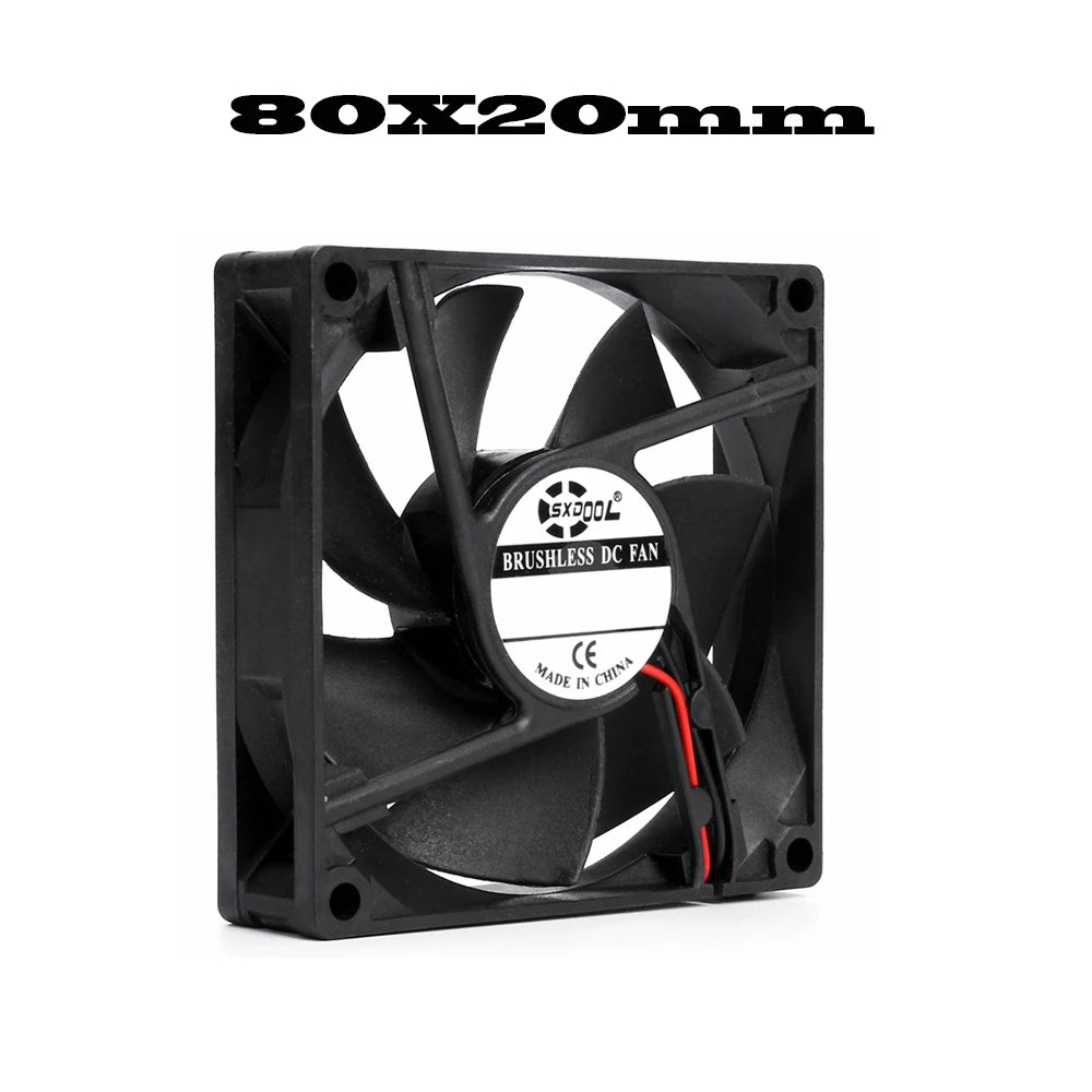 40mm 50mm 60mm 70mm 80mm 92mm 120mm DC 5V 12V 24V Axial Cooling Brushless Motor Case Quiet Fan 2PIN Sleeve Bearing