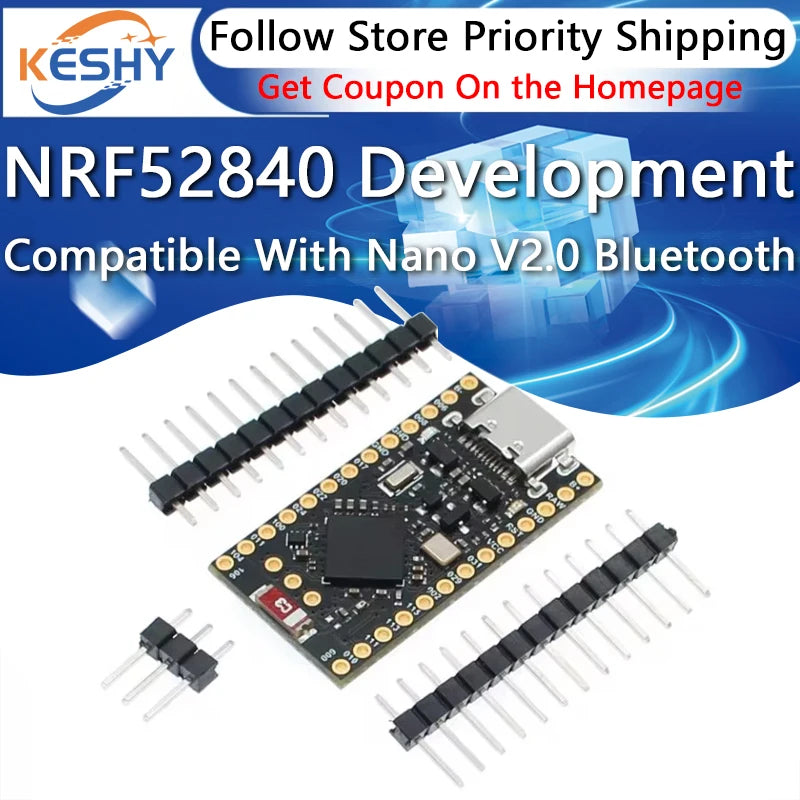 NRF52840 Development Board Compatible With Nice!Nano V2.0 Bluetooth Charging Management Pro Micro NRF52840