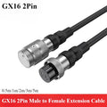 GX16 2/3/4 Pin Aviation Plug Male Female Wire Connector Extension Cable GX16 2/3/4 Core Ribbon Aviation Plug Power Cord Adapter