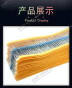 50pcs 1/2W Metal Film Resistors 1% 0.5W 10R 15R 47 100 200 220 470 510 Ohm 1K 2.2K 4.7K 10K 47K 100k 200k 220k 510k 470k 1M Ohms
