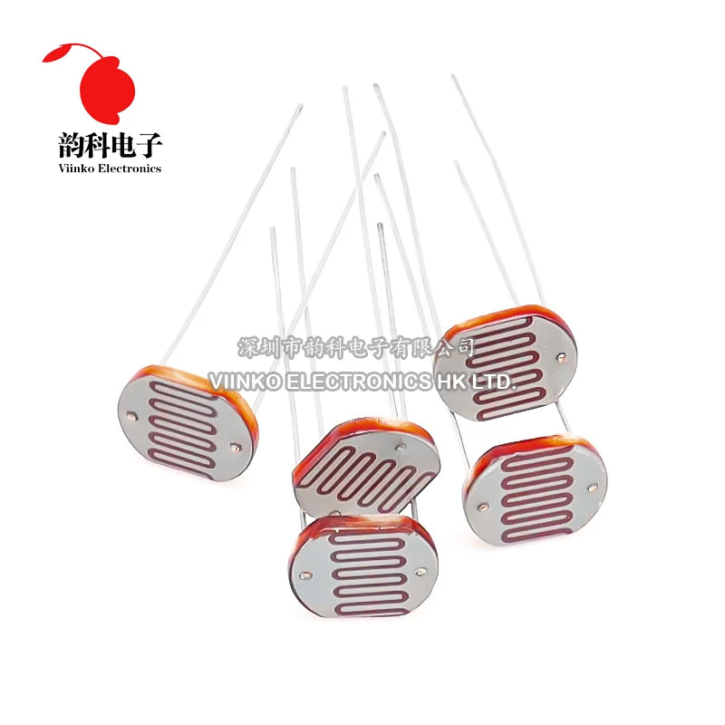 5pcs 12528 Light Dependent Resistor LDR 12MM Photoresistor Photosensitive GL12528 Photoconductive resistance