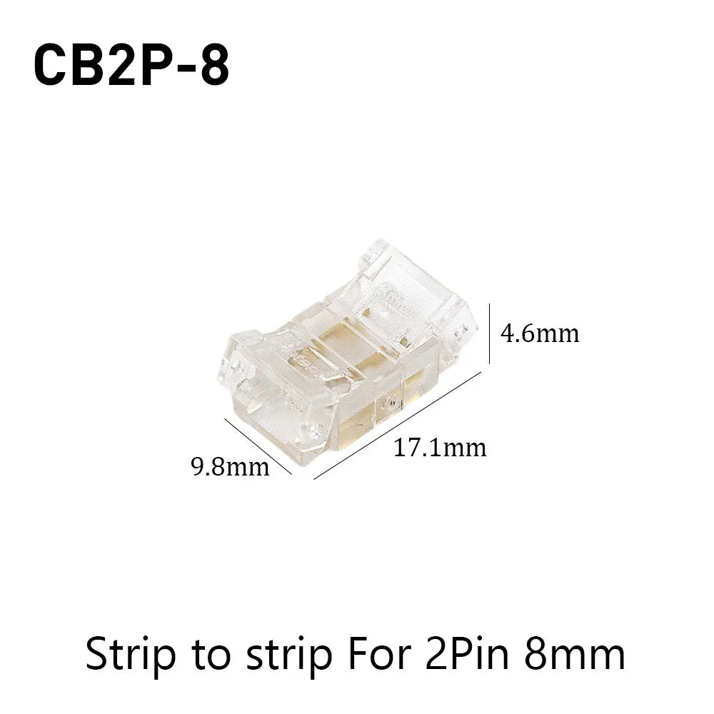 SMD Crystal Joint 2 3 4 5Pin LED Wire Connectors Solderless For 5mm 8mm 10mm Quick Terminal Block Strip Light Wire Connection