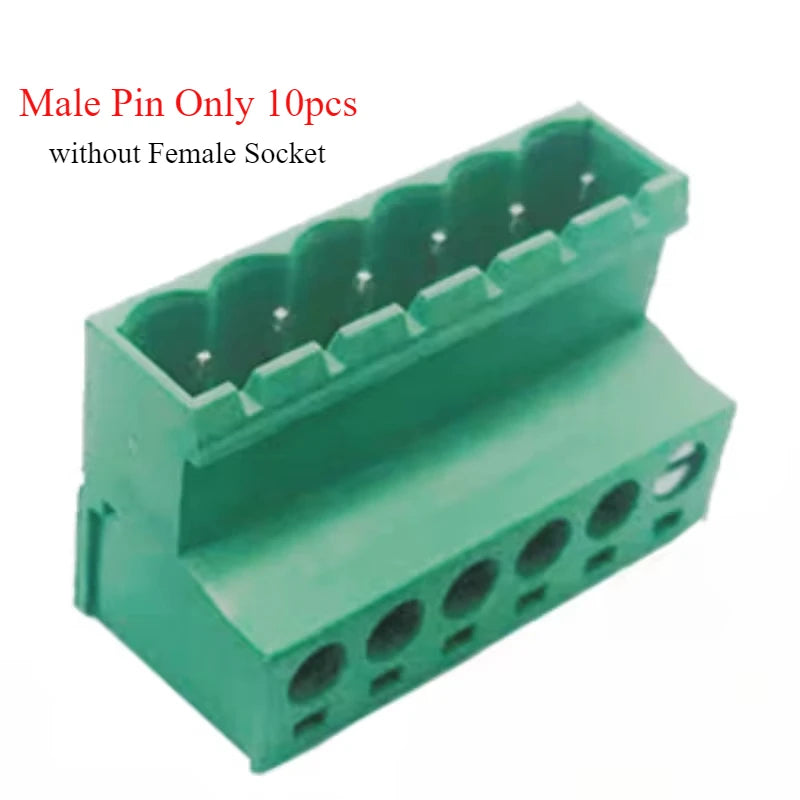 10pcs/sets Female Male Plug Aerial Butt Welding 2EDGRK 15EDGRK-5.08mm 2P-24P Plug-in Solder-free Wire Terminal Block Connector