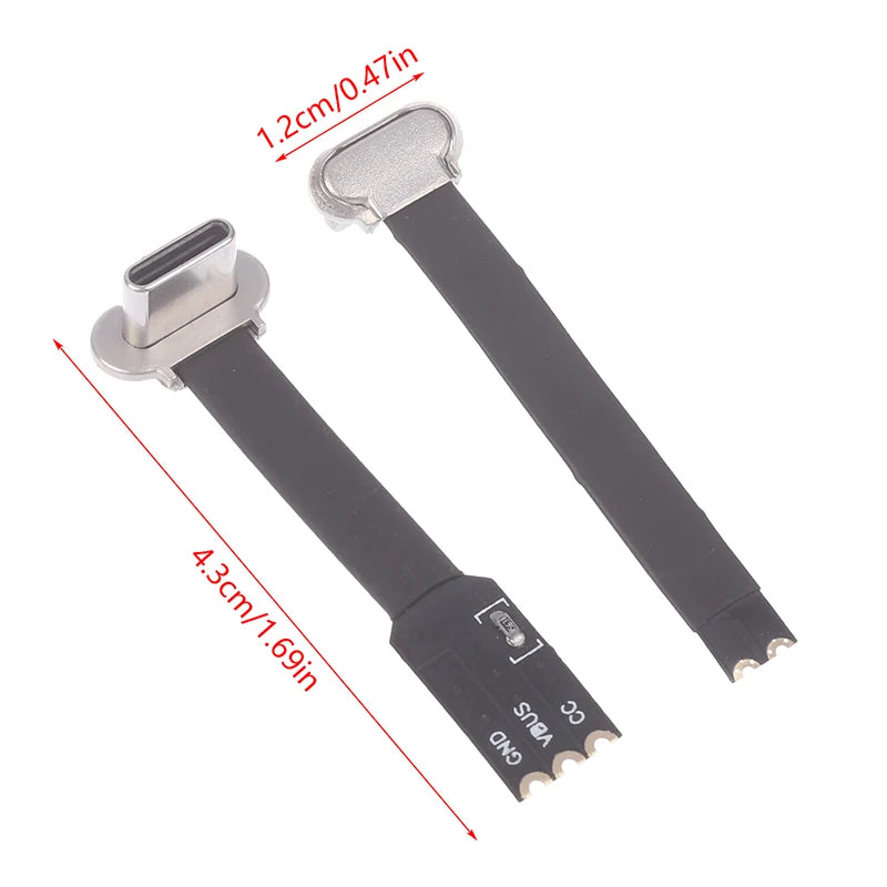 Type-C Micro USB Connector FPC 2Pin 3Pin Soft Flat Cable Male Charging Cable Fast Charge Wire Extention For Phone