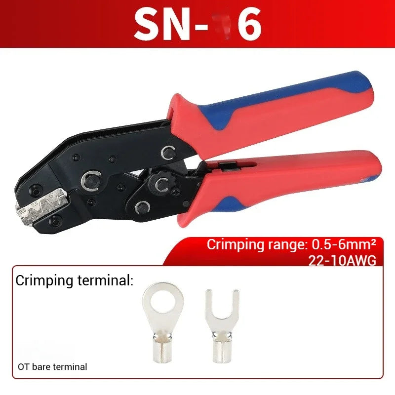 SN-68B Wire Crimping Tool for XH2.54/DuPont2.54/2.8/4.8/6.3/ Non-Insulated/Ferrule Terminals Ratcheting Crimper SN-58B