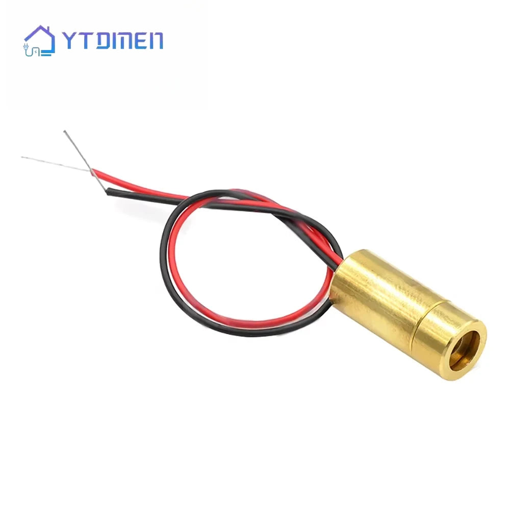 650nm 5mW Red Laser Module Dot/Line/Cross Laser Module Head  Focus Glass Lens, Industrial Grade for DIY