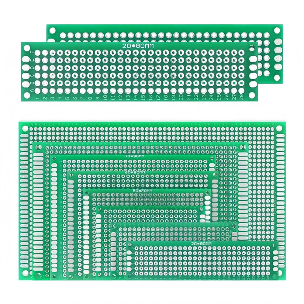 Double Side Prototype Diy Universal Printed Circuit 2.54mm PCB Board Protoboard For DIY Soldering Project 6x8 5x7 4x6 3x7 2x8cm