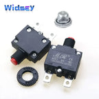 5Pcs Circuit Breaker Overload Protector Switch Fuse 10A 12A 15A 18A 20A 25A 30A 3A 4A 5A 8A Resettable 220V with Waterproof Cap