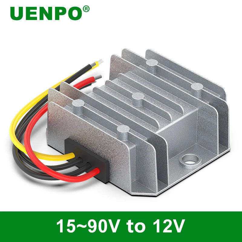 15V-90V to 12V DC Power Converter 48V to 12V Step-Down Module 60V/72V to 12V On-Board Step-Down Converter 24V to 12V Inverter