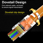 CAT7 Shielded 10Gbps STP RJ45 Modular Plug Connector with Load Bar, 50μ Gold-plated Support 23-26AWG