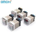 OMCH DH48S-S SPDT Timer Relay with Base DC12V/24V AC110V/220V Models DH48S-1Z/2Z DH48S-11 DH48S-S-2Z for Electrical Engineering