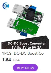 LiPo Battery Charging Protection Module, 5V 2.4A USB Type-C Boost Converter Power Supply Board