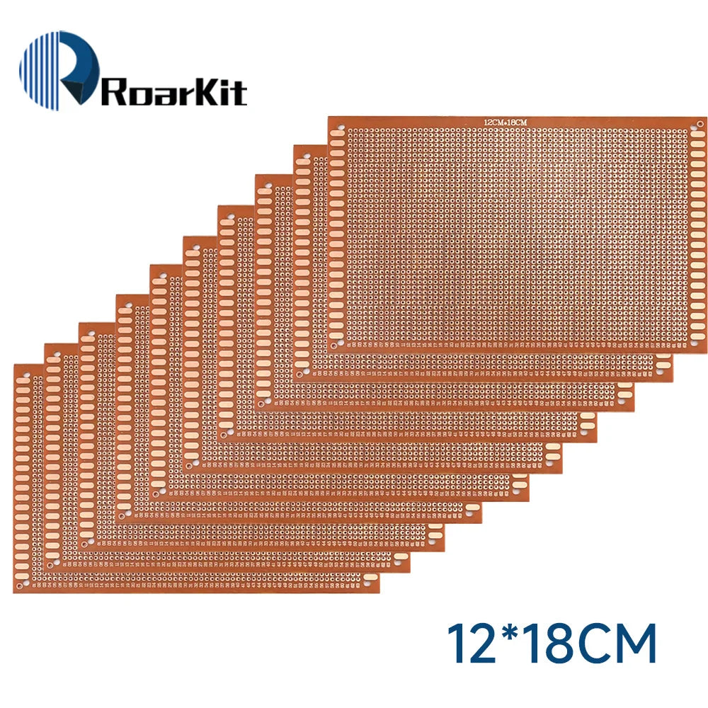 10PCS 5x7 7x9 9x15 12x18 13x25cm Single Sided Circuit Board PCB Bread Board Protoboard Universal Printed Circuit Boards DIY Set