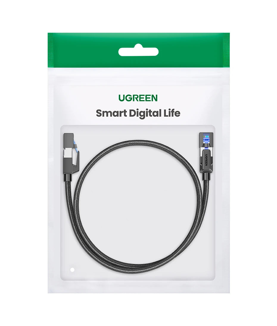 UGREEN CAT8 Ethernet Cable 40Gbps 2000MHz RJ45 to RJ45 Networking Cotton Braided Internet Lan Cord for PC Router PS5 RJ45 Cable
