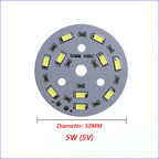 1PCS DC5V Dimming Light Switch Of 2 Meters With LED Chips 5730 SMD LED Lamp 1W 2W 3W 4W 5W 10W LED Light Beads White Warm White