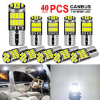 10-40 PCS CANBUS No Error T10 W5W LED Bulb For Car Interior Dome Door Map Trunk License Plate Lights 12V 26SMD 400LM 6500k White