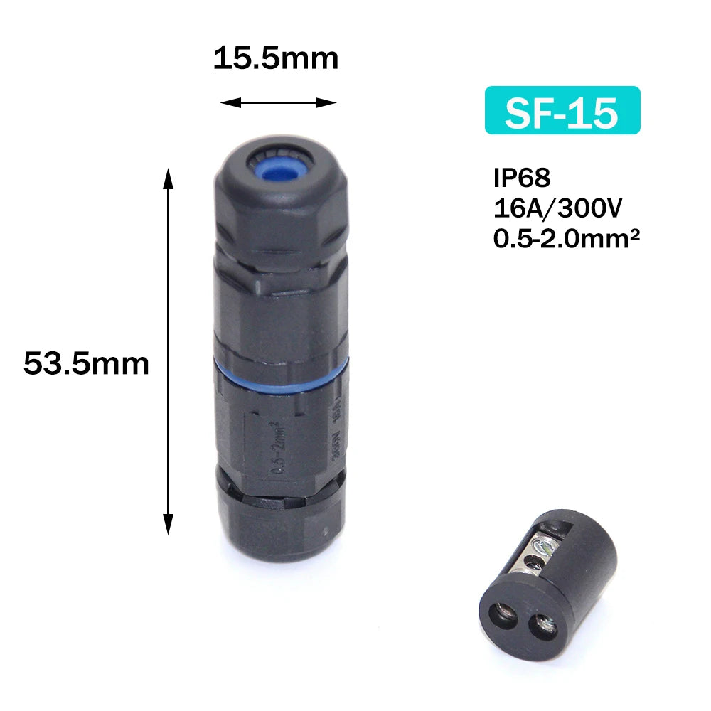 1PCS IP68 Electrical Waterproof Wire Connector Cable 2Pin 3Pin 4Pin 5Pin Quick Push In Terminal Block Connector LED Lamp