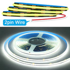 12V 24V COB LED Strip Light 3000K 4000K 6000K Black PCB 320LED/m High Density Lighting for Kitchen Cabinets Flex Tape RA90 IP30