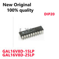 5/PCS New Original GAL16V8D-15LP GAL16V8D-25LP GAL16V8D DIP20 Programmable logic chip In Stock
