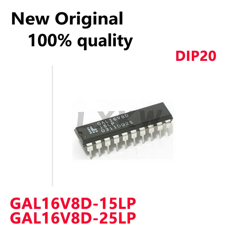 5/PCS New Original GAL16V8D-15LP GAL16V8D-25LP GAL16V8D DIP20 Programmable logic chip In Stock