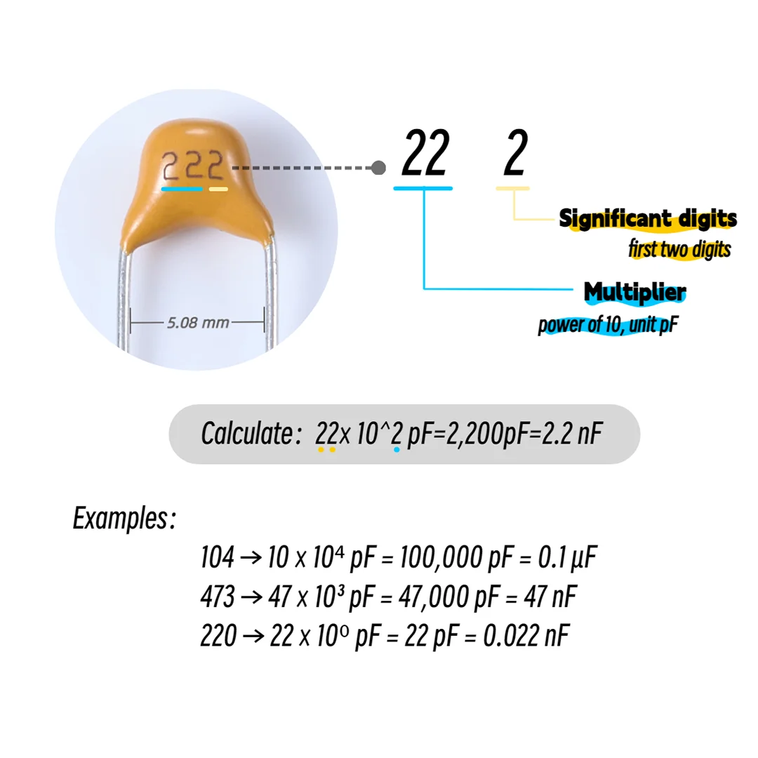 500pcs 600pcs 720pcs 36Values Radial Ceramic Capacitor Assortment Kit Wide Range Safety Y Capacitor Assortment kit