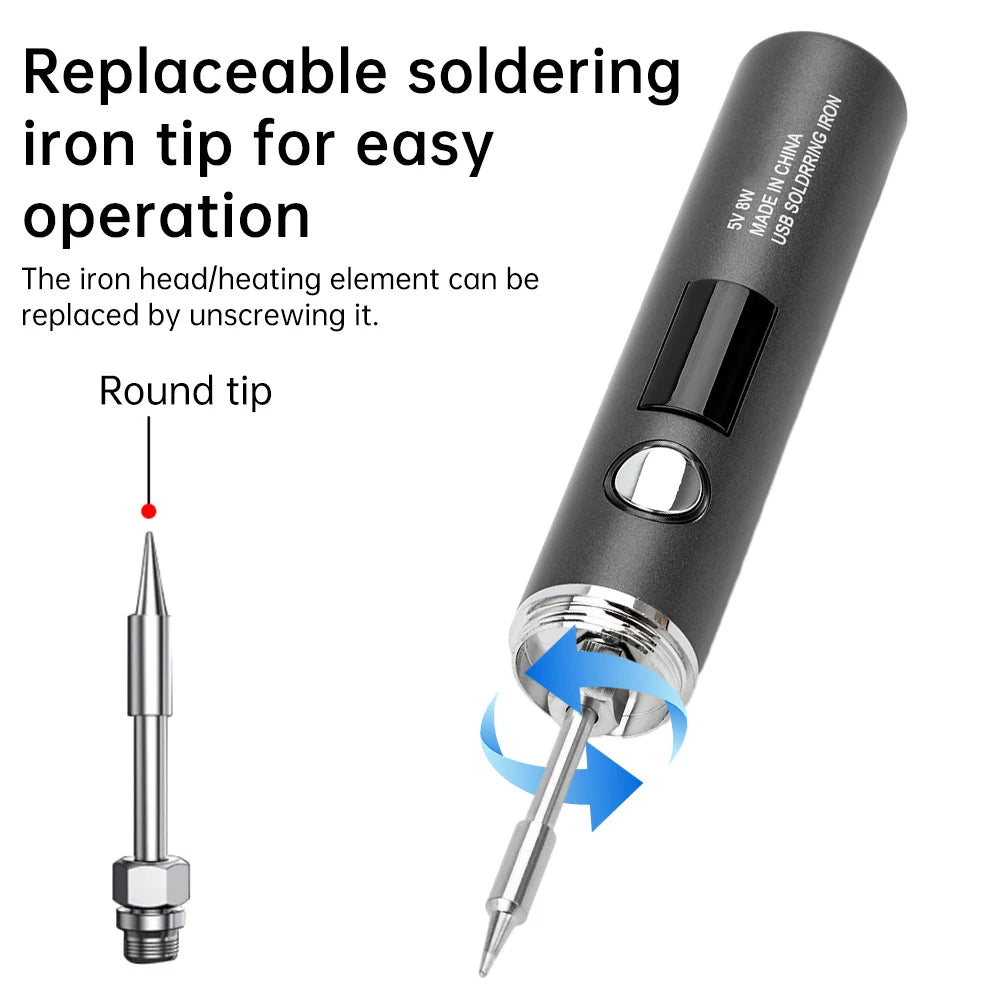 1400mah USB Soldering Iron Wireless Charging Electric Solder Iron Fast Charging Rechargeable Portable Repair Welding Tools